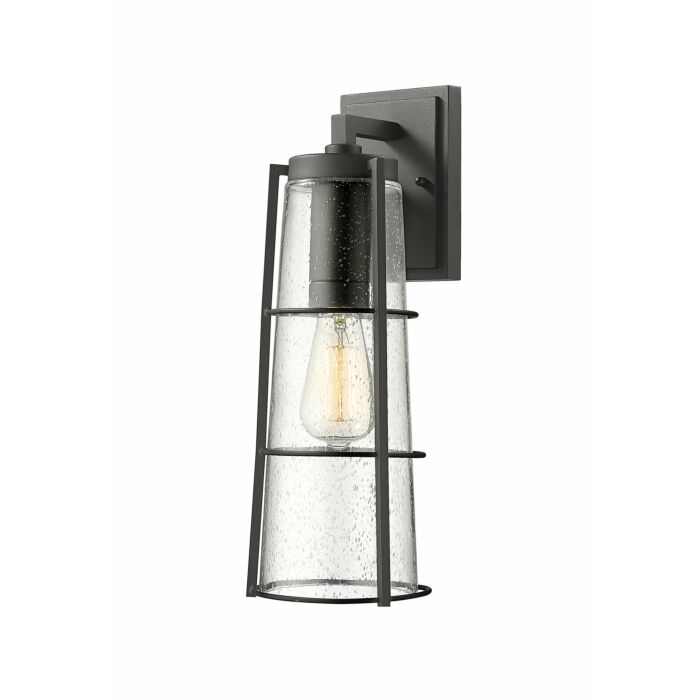 Z Lite Helix 1 Light Outdoor Wall Sconce In Black