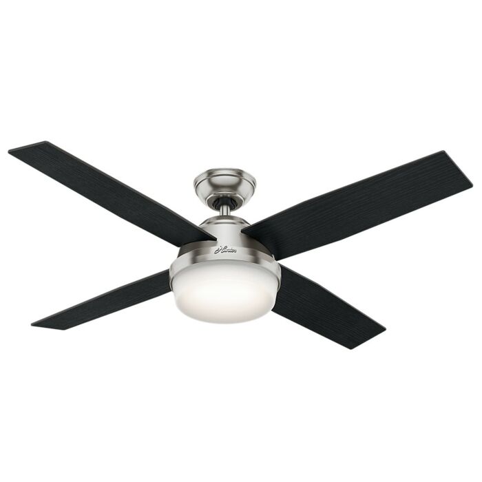 Hunter Dempsey 2 Light 52 Inch Indoor Ceiling Fan in Brushed Nickel
