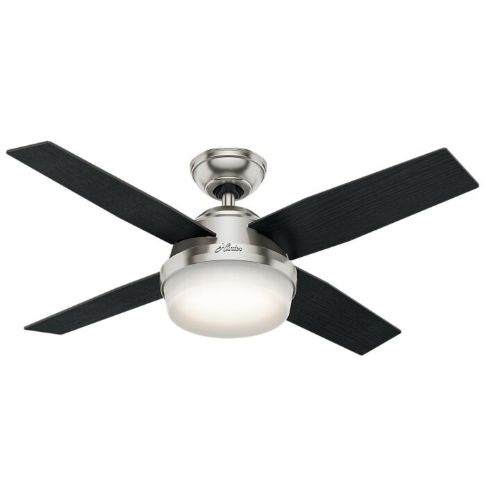 Hunter Dempsey 2 Light 44 Inch Indoor Ceiling Fan in Brushed Nickel