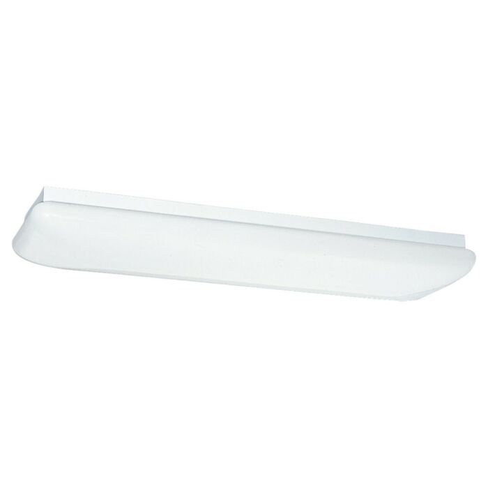 Sea Gull Fluorescent Ceiling 2 Light 11 Inch Ceiling Light in White