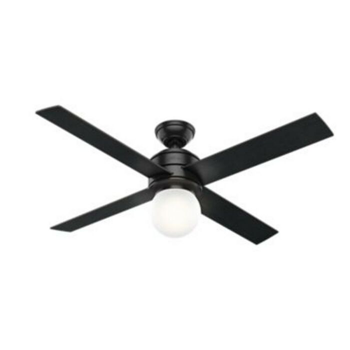 Hunter Hepburn 52 Inch Indoor Ceiling Fan in Matte Black
