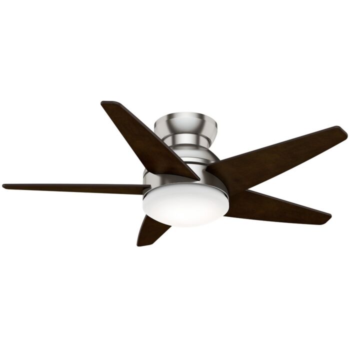 Casablanca Isotope 44 Inch Indoor Flush Mount Ceiling Fan in Brushed Nickel