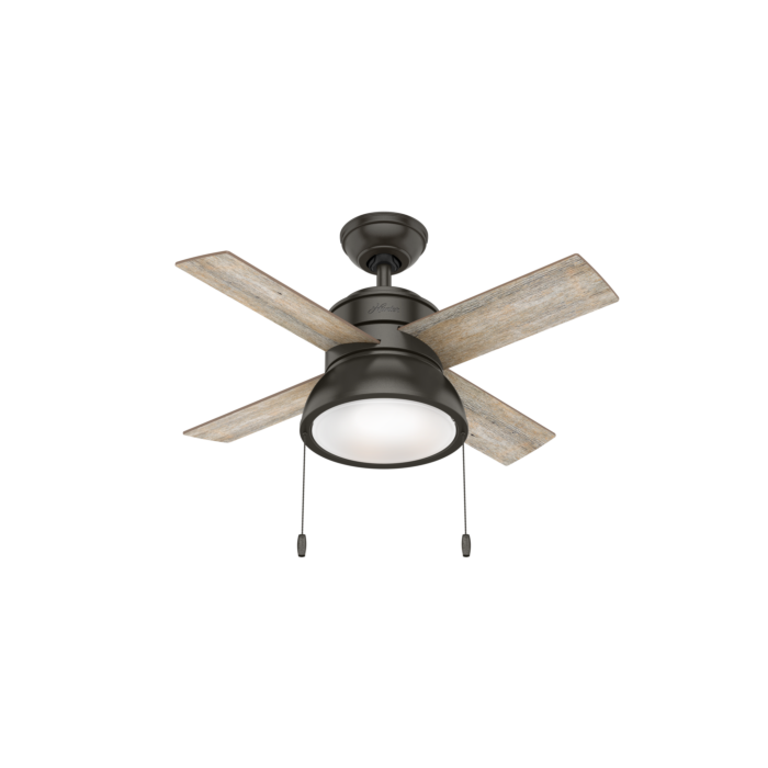 Hunter LOKI 2 Light 36 Inch Indoor Ceiling Fan in Noble Bronze