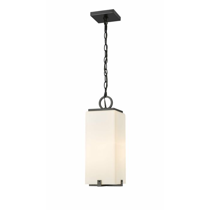 Z Lite Sana 1 Light Outdoor Chain Mount Ceiling Fixture Light In Black