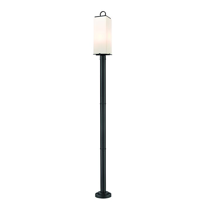 Z Lite Sana 3 Light Outdoor Post Mounted Fixture Light In Black