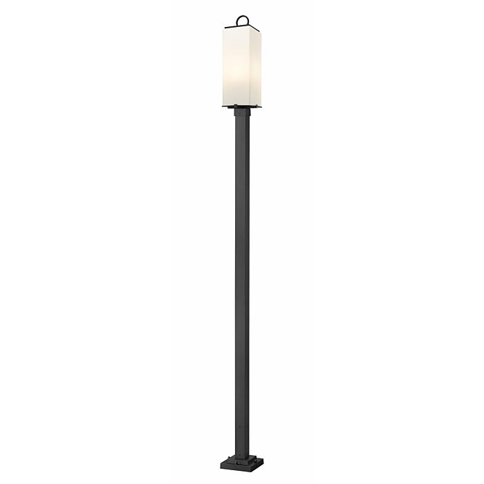 Z Lite Sana 3 Light Outdoor Post Mounted Fixture Light In Black