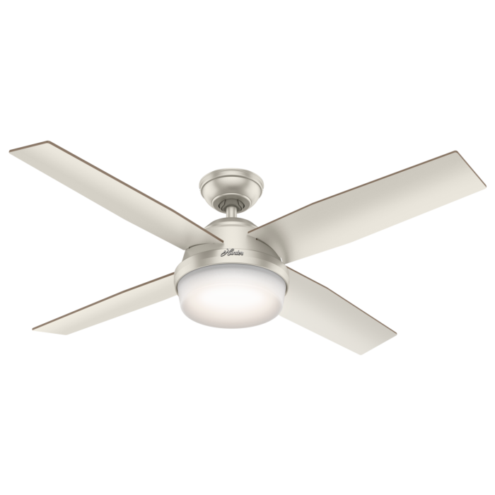 Hunter Dempsey 2 Light 52 Inch Indoor/Outdoor Ceiling Fan in Matte Nickel
