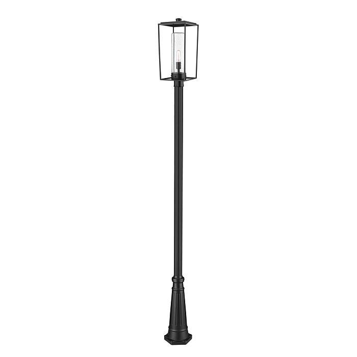 Z Lite Sheridan 1 Light Outdoor Post Mounted Fixture Light In Black