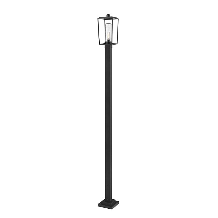 Z Lite Sheridan 1 Light Outdoor Post Mounted Fixture Light In Black