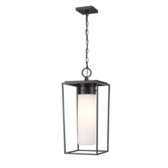 Z Lite Sheridan 1 Light Outdoor Chain Mount Ceiling Fixture Light In Black
