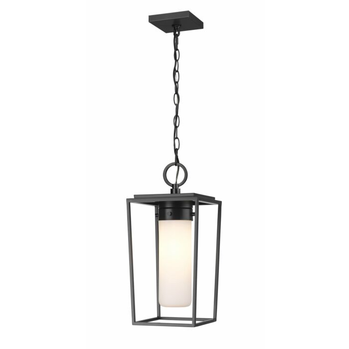 Z Lite Sheridan 1 Light Outdoor Chain Mount Ceiling Fixture Light In Black