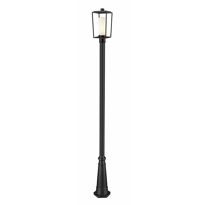 Z Lite Sheridan 1 Light Outdoor Post Mounted Fixture Light In Black