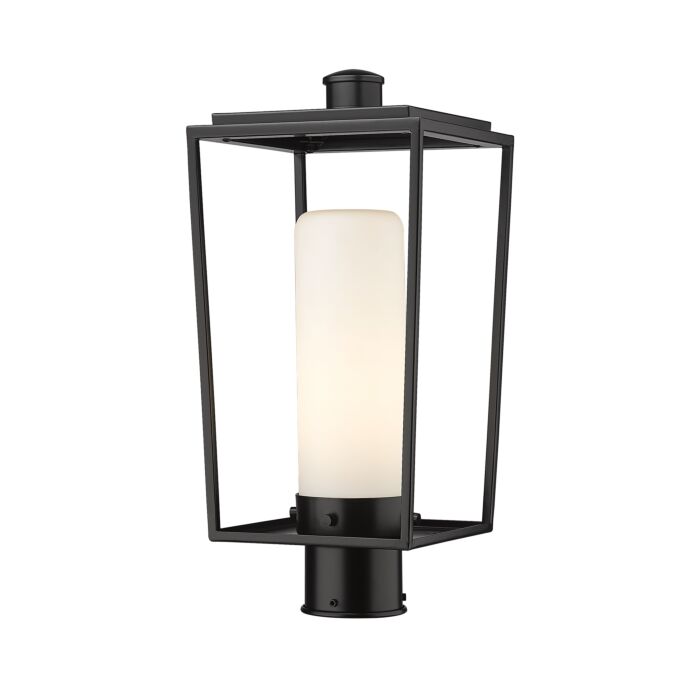 Z Lite Sheridan 1 Light Outdoor Post Mount Fixture Light In Black