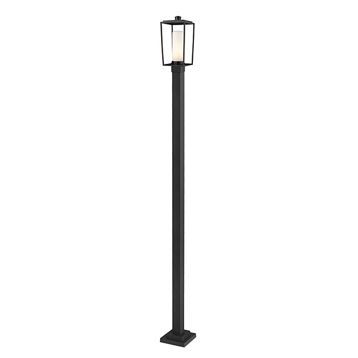 Z Lite Sheridan 1 Light Outdoor Post Mounted Fixture Light In Black