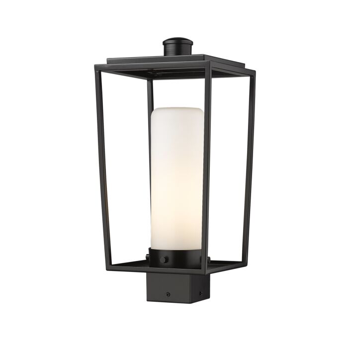 Z Lite Sheridan 1 Light Outdoor Post Mount Fixture Light In Black
