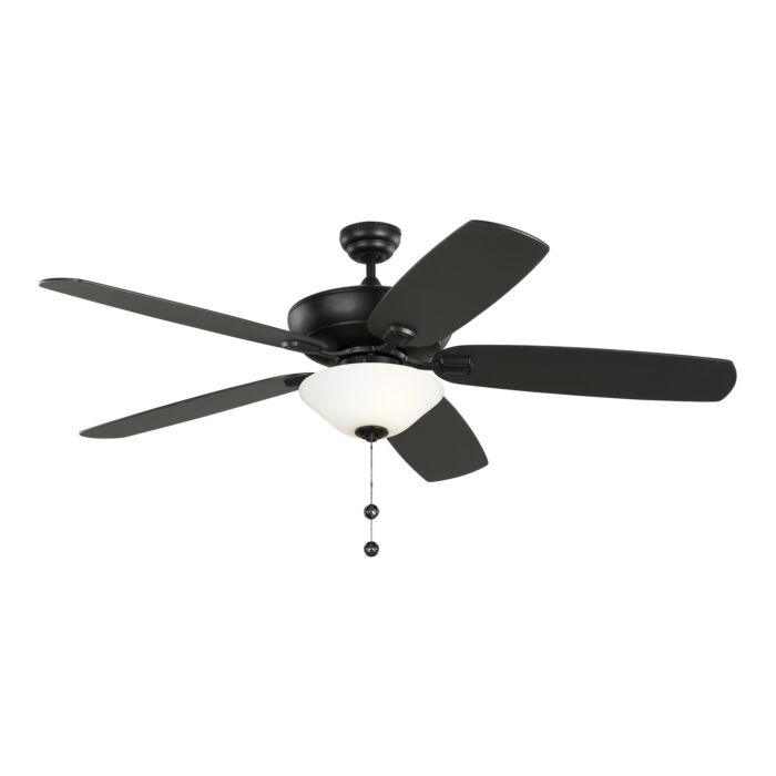 Monte Carlo Colony Super Max Plus 2 Light 60 Inch Indoor Ceiling Fan in Midnight Black