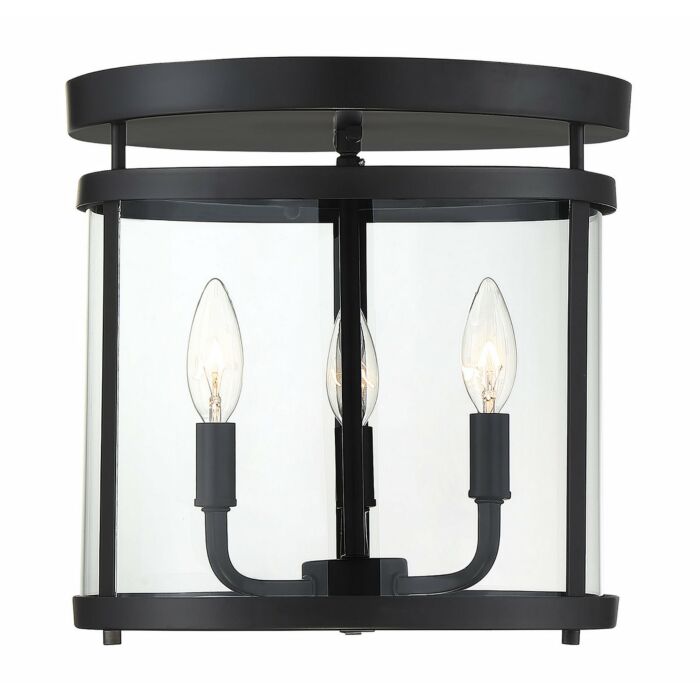 Savoy House Penrose 3 Light Ceiling Light in Black