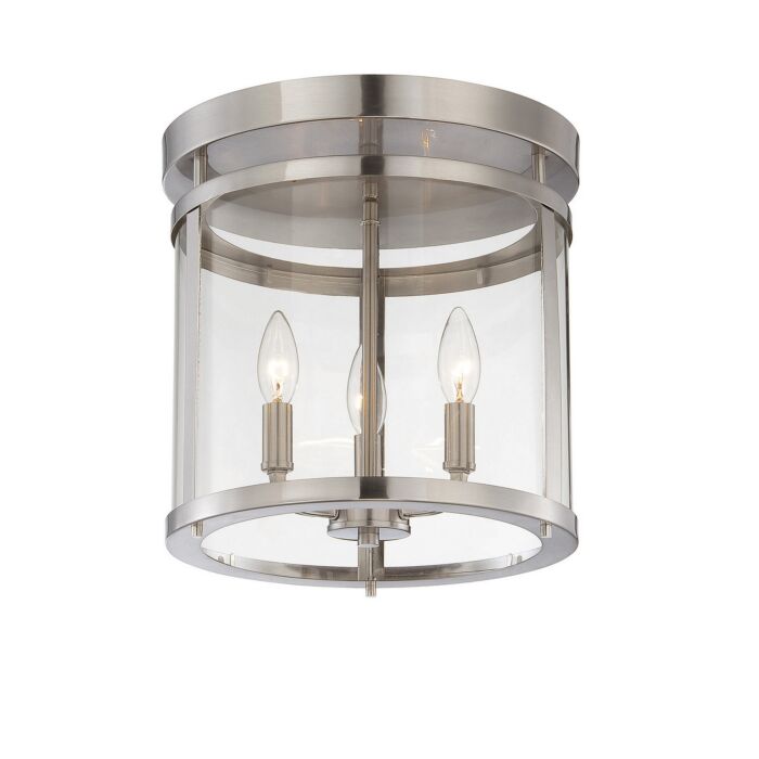 Savoy House Penrose 3 Light Ceiling Light in Satin Nickel