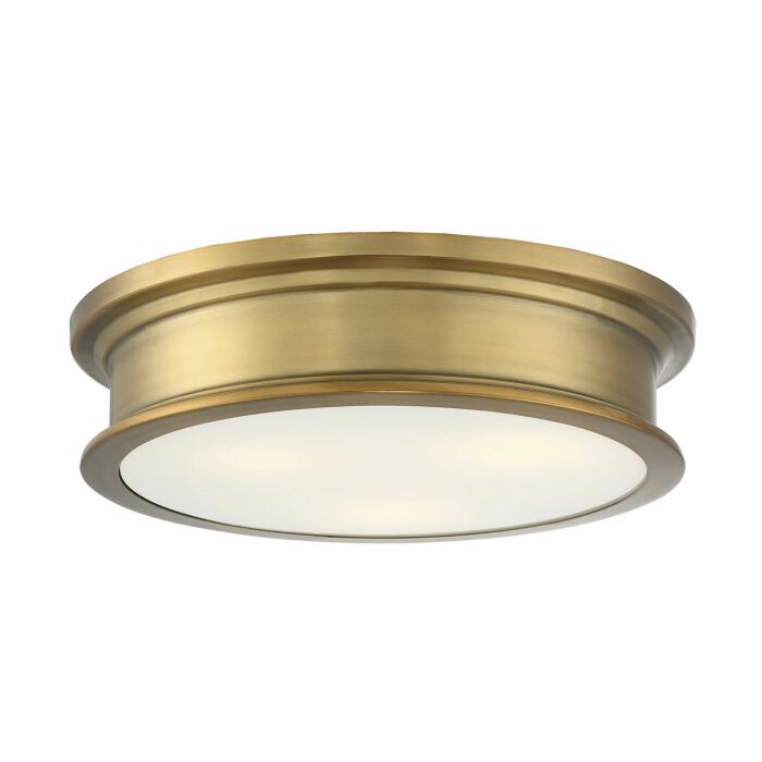 Savoy House Watkins 3 Light Ceiling Light in Warm Brass