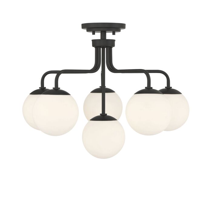 Savoy House Marco 6 Light Ceiling Light in Matte Black