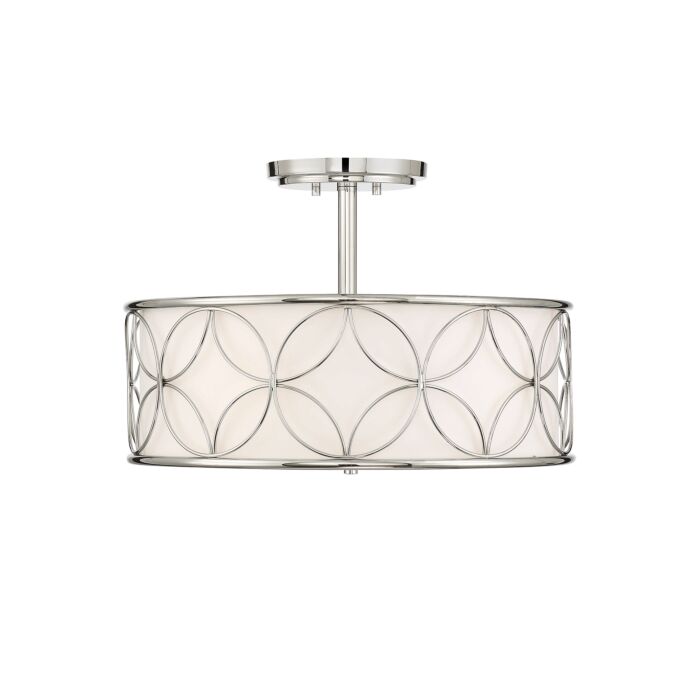 Savoy House Reid 4 Light Ceiling Light in Polished Nickel