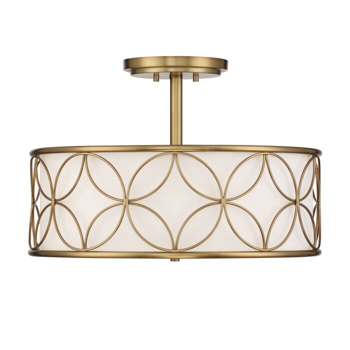Savoy House Reid 4 Light Ceiling Light in Warm Brass