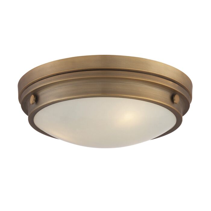 Savoy House Lucerne 3 Light Ceiling Light in Warm Brass