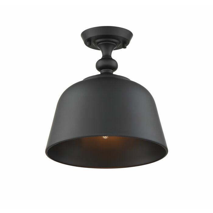 Savoy House Berg 1 Light Ceiling Light in Matte Black