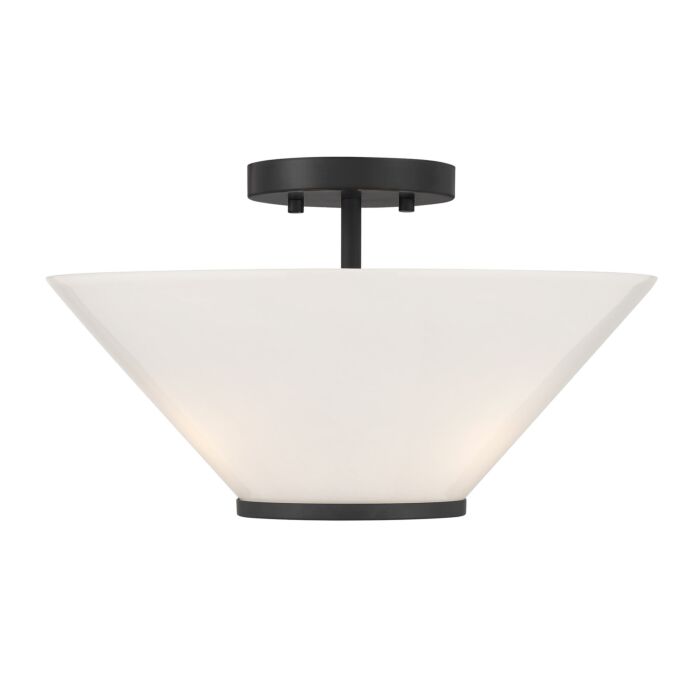 Blair 3-Light Convertible Semi-Flush or Pendant in Matte Black