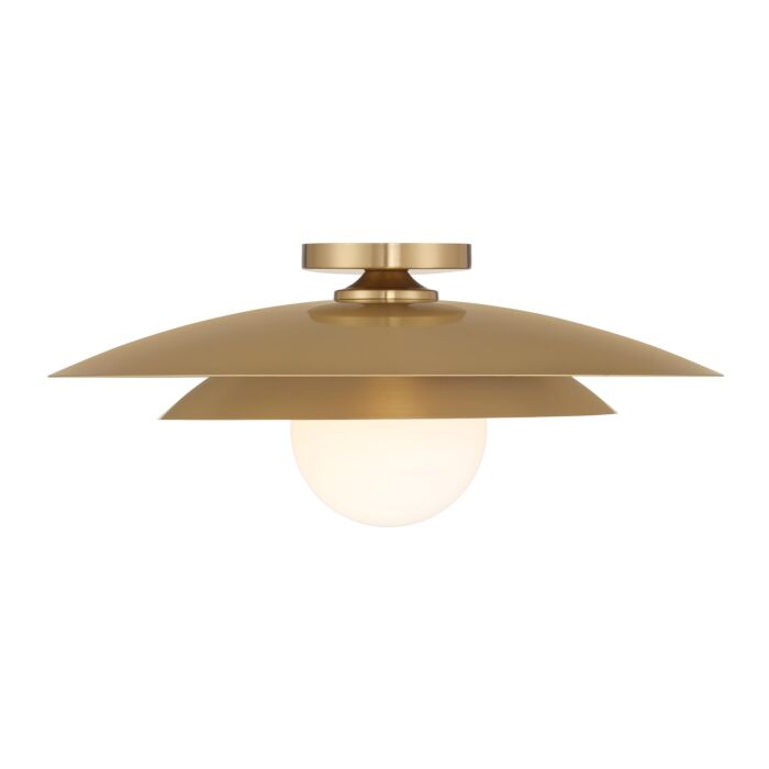Sherrer 1-Light Ceiling Light in Warm Brass