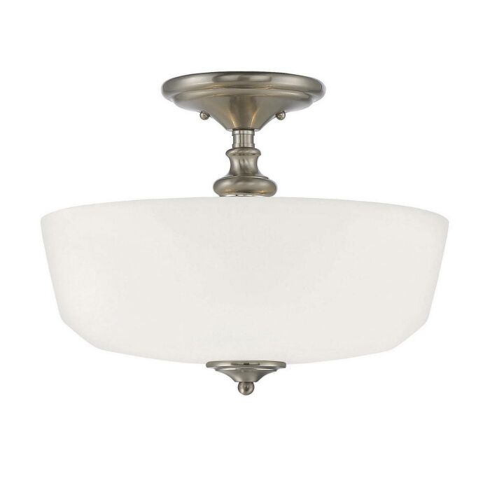 Savoy House Melrose 2 Light Ceiling Light in Satin Nickel