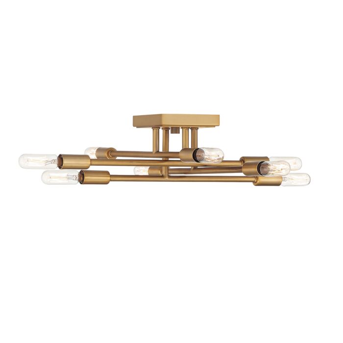 Savoy House Lyrique 8 Light Ceiling Light in Warm Brass