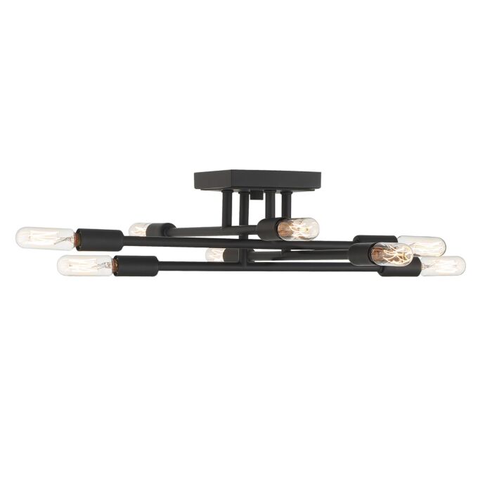 Savoy House Lyrique 8 Light Ceiling Light in Matte Black