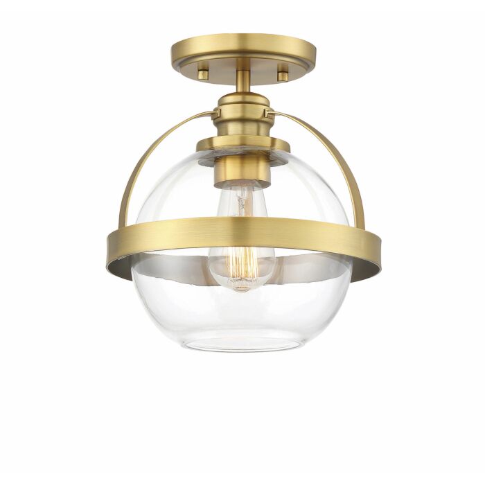 Savoy House Pendleton 1 Light Ceiling Light in Warm Brass