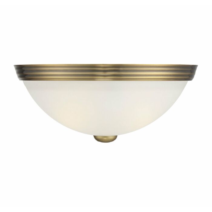 Savoy House 2 Light Ceiling Light in Warm Brass