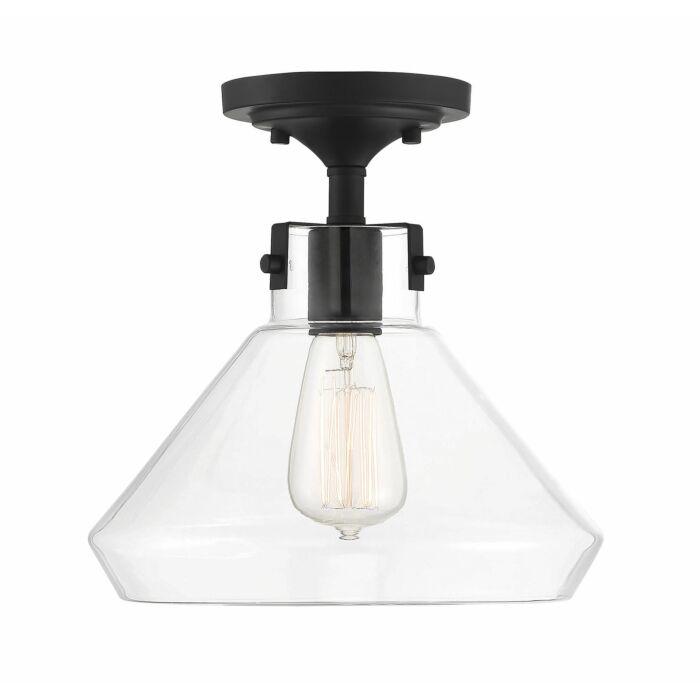Savoy House Walpole 1 Light Ceiling Light in Matte Black