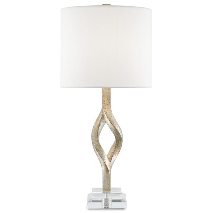Currey & Company 32 Inch Elyx Table Lamp in Chinois Silver Leaf