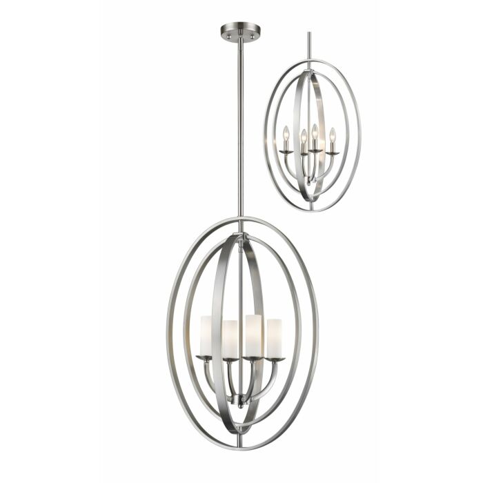 Z Lite Ashling 4 Light Pendant Light In Brushed Nickel