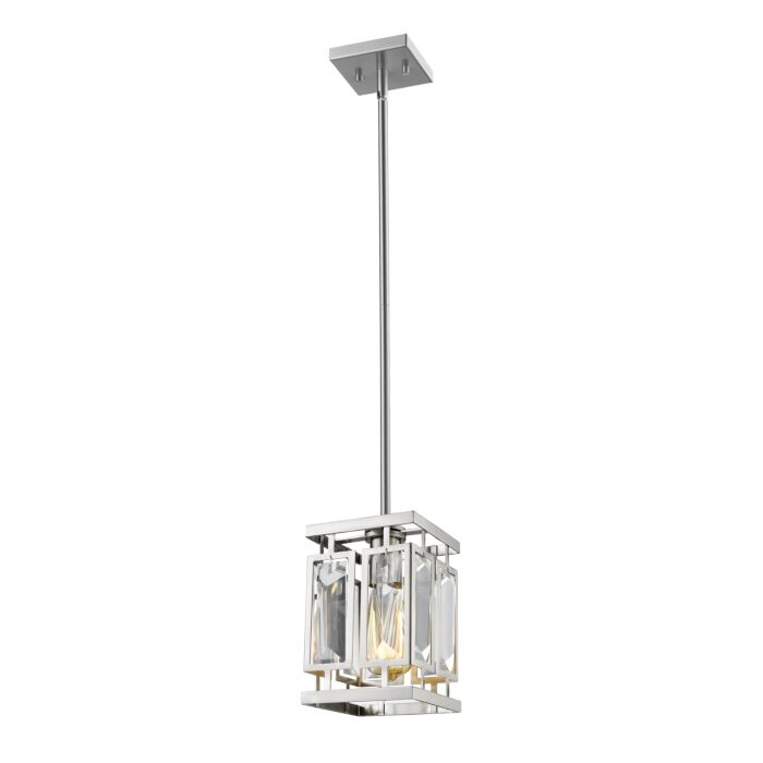 Z Lite Mersesse 1 Light Mini Pendant Light In Brushed Nickel