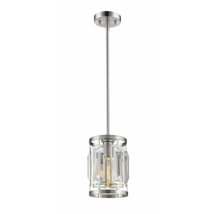 Z Lite Mersesse 1 Light Mini Pendant Light In Brushed Nickel