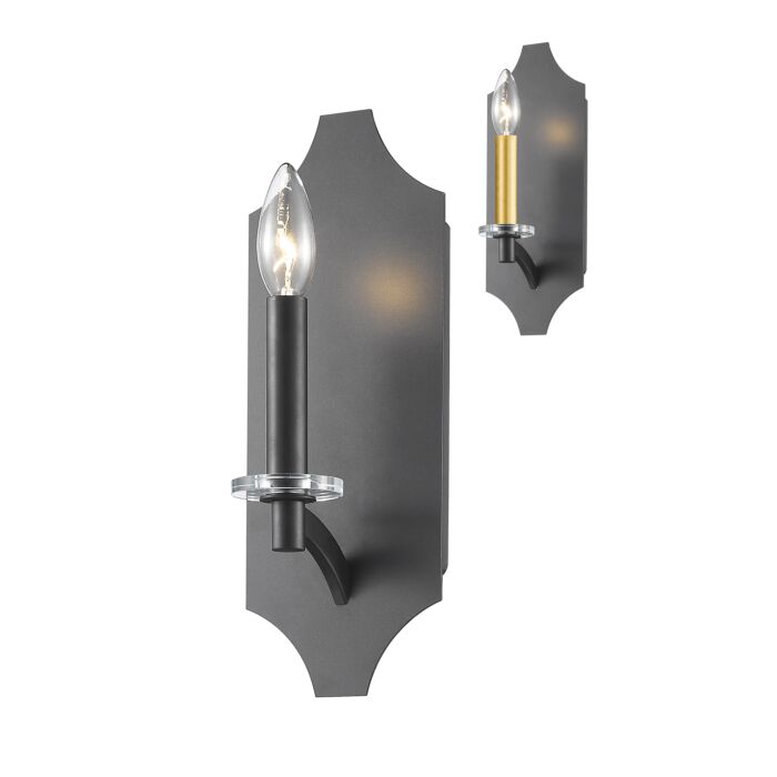 Z Lite Zander 1 Light Wall Sconce In Bronze