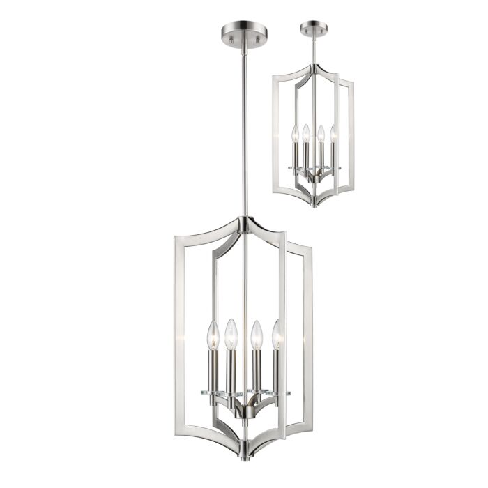 Z Lite Zander 4 Light Pendant Light In Brushed Nickel