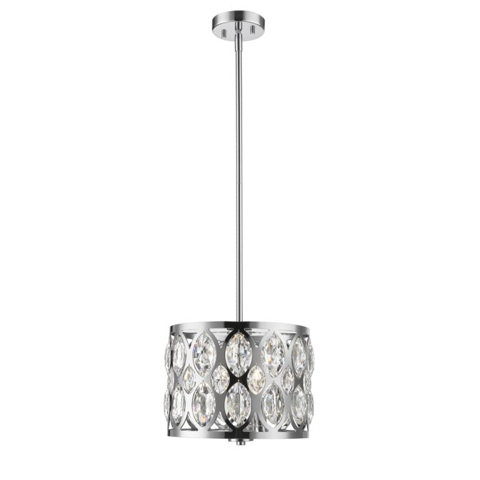 Z Lite Dealey 3 Light Chandelier In Chrome