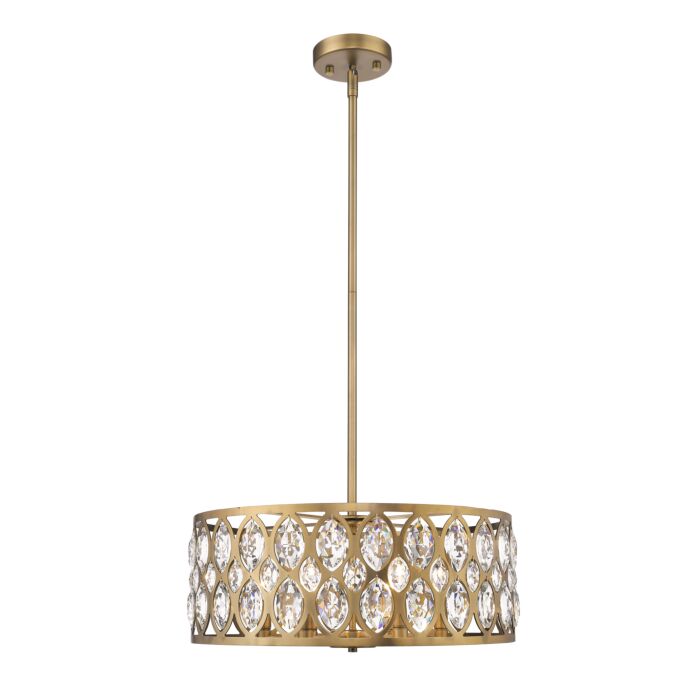 Z Lite Dealey 6 Light Chandelier In Heirloom Brass