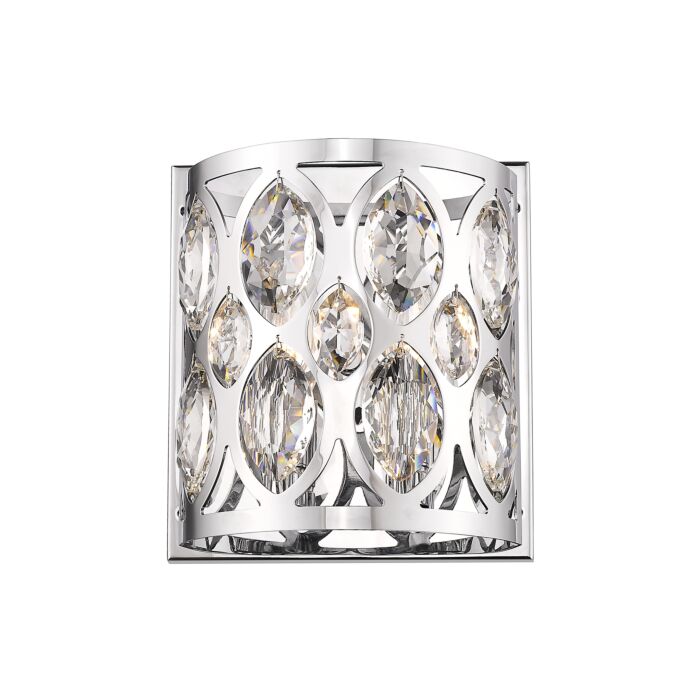 Z Lite Dealey 2 Light Wall Sconce In Chrome