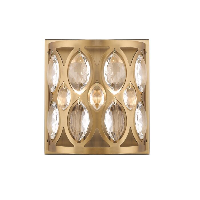Z Lite Dealey 2 Light Wall Sconce In Heirloom Brass