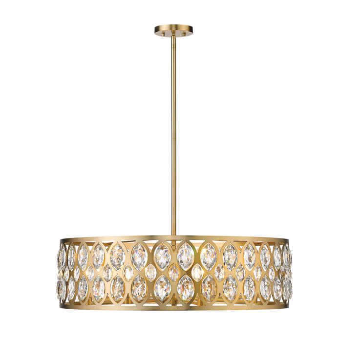 Z Lite Dealey 8 Light Chandelier In Heirloom Brass
