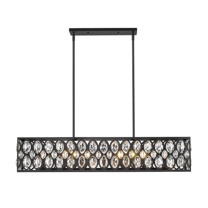 Z Lite Dealey 7 Light Chandelier In Matte Black