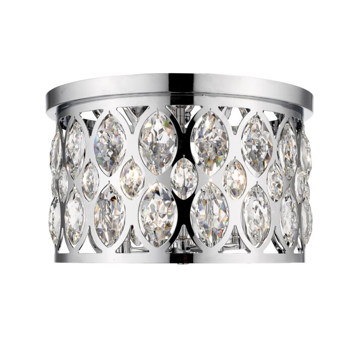 Z Lite Dealey 4 Light Flush Mount Ceiling Light In Chrome