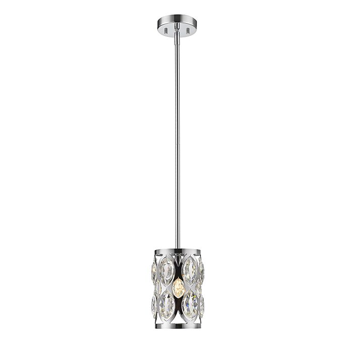Z Lite Dealey 1 Light Mini Pendant Light In Chrome